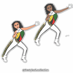 Sticker Danseurs tricolores du Mois de l'histoire des Noir