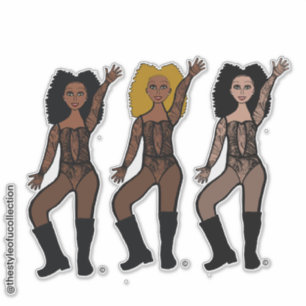 Sticker Danseuse à dentelle noire