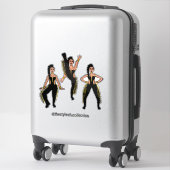 Sticker Danseuse à frange en or noir #2 (Sur valise)