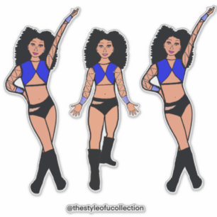 Sticker Danseuse aux droits acquis Blue Black #2 Autocolla