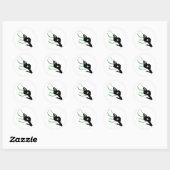 Sticker Danseuse de ruban de gymnastique rythmique Silhoue (Feuille)