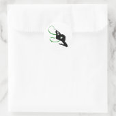 Sticker Danseuse de ruban de gymnastique rythmique Silhoue (Sac)