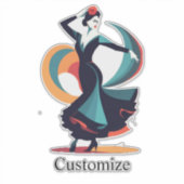 Sticker Danseuse flamenco Thunder_Cove (Devant)