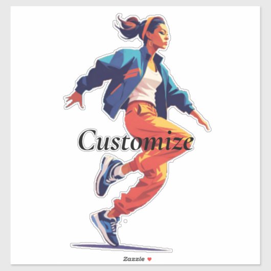 Sticker Danseuse Hip hop Thunder_Cove (Feuille)
