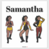 Sticker Danseuse Tri Style Gold Cherry #1 (Feuille)