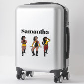 Sticker Danseuse Tri Style Gold Cherry #1 (Sur valise)