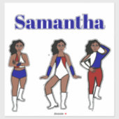 Sticker Danseuse Tri Style RWB #1 (Feuille)