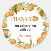 Sticker d'aquarelle Little Cutie Étiquette Anniver (Devant)