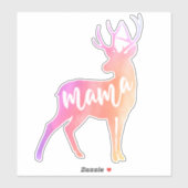 Sticker d'aquarelle Mama Deer (Feuille)