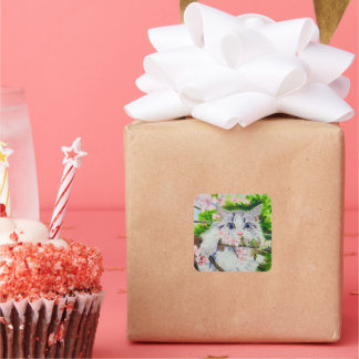 sticker d'aquarelle pour chat mignon