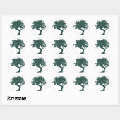 Sticker d'arbre de bonsaï vert (Feuille)
