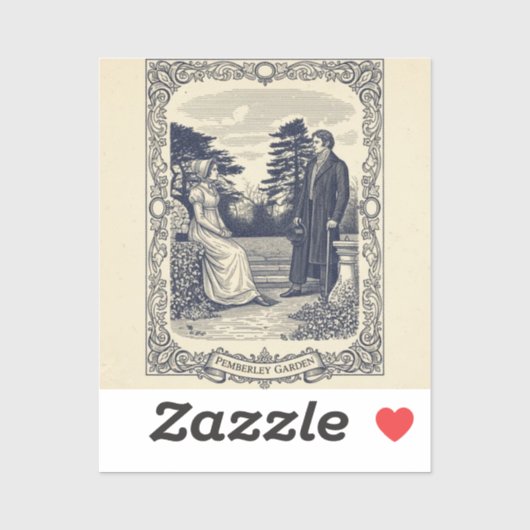 Sticker Darcy & Elizabeth scene (Feuille)