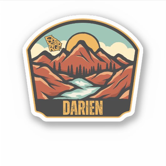 Sticker Darien, Géorgie (Devant)