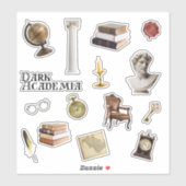 Sticker Dark Academia | Stickers Journal (Feuille)