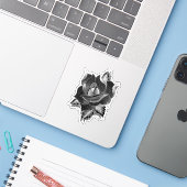 Sticker Dark Flower (Ordinateur portable avec iPhone)