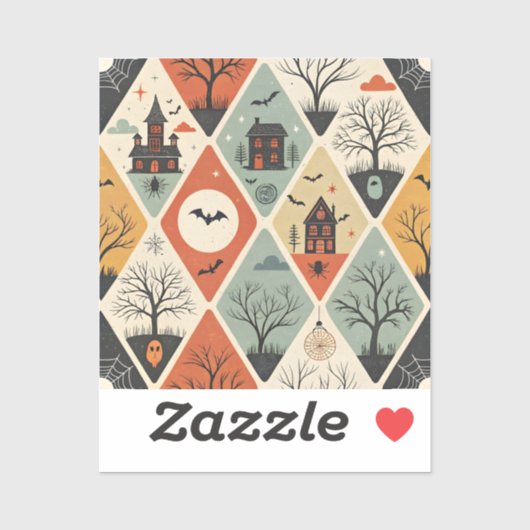 Sticker Dark ghost pattern (Feuille)