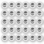 Sticker Dark Grey Vegetarian Wedding Place Meal Choice  (Devant)