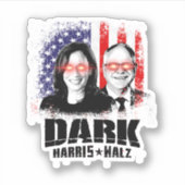 Sticker Dark Harris Walz 2024 (Devant)