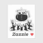 Sticker Dark Lord Coffee, Adorez le café (Feuille)