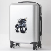 Sticker Dark Majesty : licorne gothique (Sur valise)