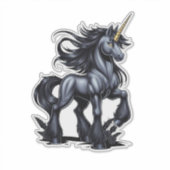 Sticker Dark Majesty : licorne gothique (Devant)