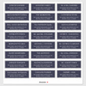 Sticker Dark marine moderne typographie mariage adresse d' (Feuille)