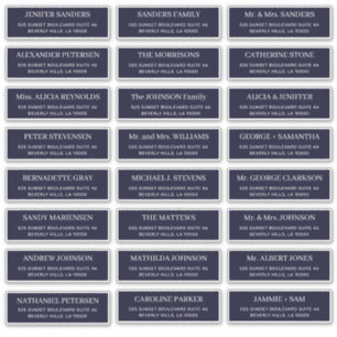 Sticker Dark marine moderne typographie mariage adresse d'