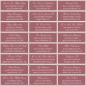 Sticker Dark Red Elegant Script 24 Mariage Adresse du clie (Devant)