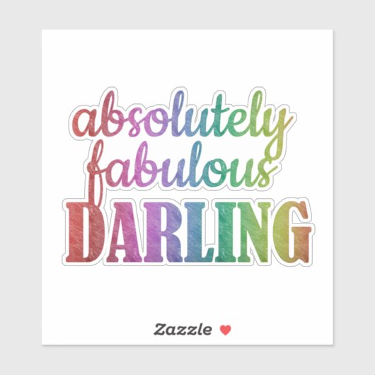 Sticker Darling Absolument Fabuleux - Citation Gla (Feuille)