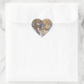 Sticker d'art cardiaque chaton Amoureux des chats  (Sac)
