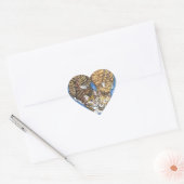 Sticker d'art cardiaque chaton Amoureux des chats  (Enveloppe)