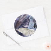 Sticker d'art corbeau blanc (Enveloppe)