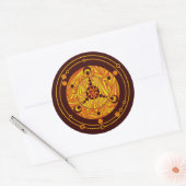 Sticker d'art en cercle en automne (Enveloppe)