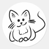 Sticker d'art en ligne de chats personnalisable (Devant)