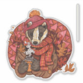 Sticker d'art insigne d'automne confortable (Devant)