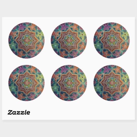 Sticker d'art Mandala Anges dansants (Feuille)