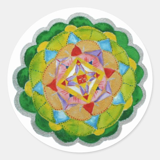 Sticker d'art Mandala vert (Devant)