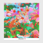 Sticker d'art moderne et Super des années 60 (Feuille)