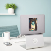 Sticker d'art pyramidal mystique (Ordinateur portable sur le bureau)
