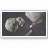 Sticker Dart Spacecraft Et Le Liciacube Avant Impact (Devant)