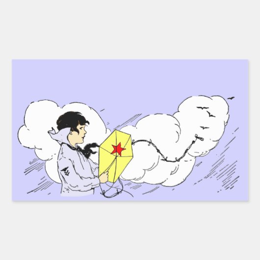 Sticker d'art Vintage de cerf-volant (Devant)