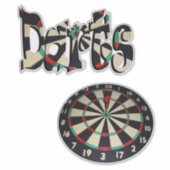 Sticker Darts Logo Et Dartboard, (Devant)