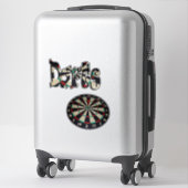 Sticker Darts Logo Et Dartboard, (Sur valise)
