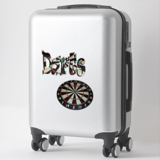 Sticker Darts Logo Et Dartboard, (Sur valise)