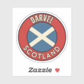 Sticker Darvel, Écosse (Feuille)