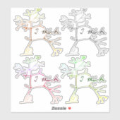 Sticker Darwin je pense - arbre de vie (Feuille)