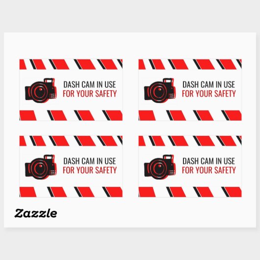 Sticker 'Dash Cam in Use' (Feuille)