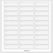 Sticker Date et contenu personnalisés Organisation Congéla (Feuille)