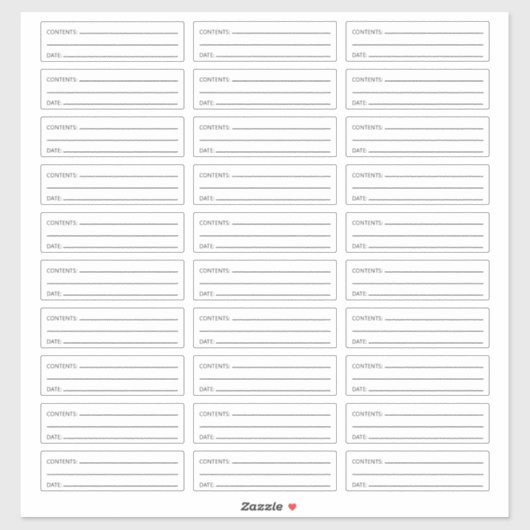 Sticker Date et contenu personnalisés Organisation Congéla (Feuille)