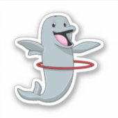 Sticker Dauphin à Endurance entraînement avec pneus Fitnes (Devant)
